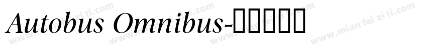 Autobus Omnibus字体转换